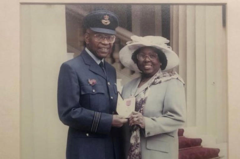 Former Royal Air Force serviceman of 30 years, Sidney McFarlane, 88, came as part of the Windrush generation. Pictured with his wife Gwendolyn