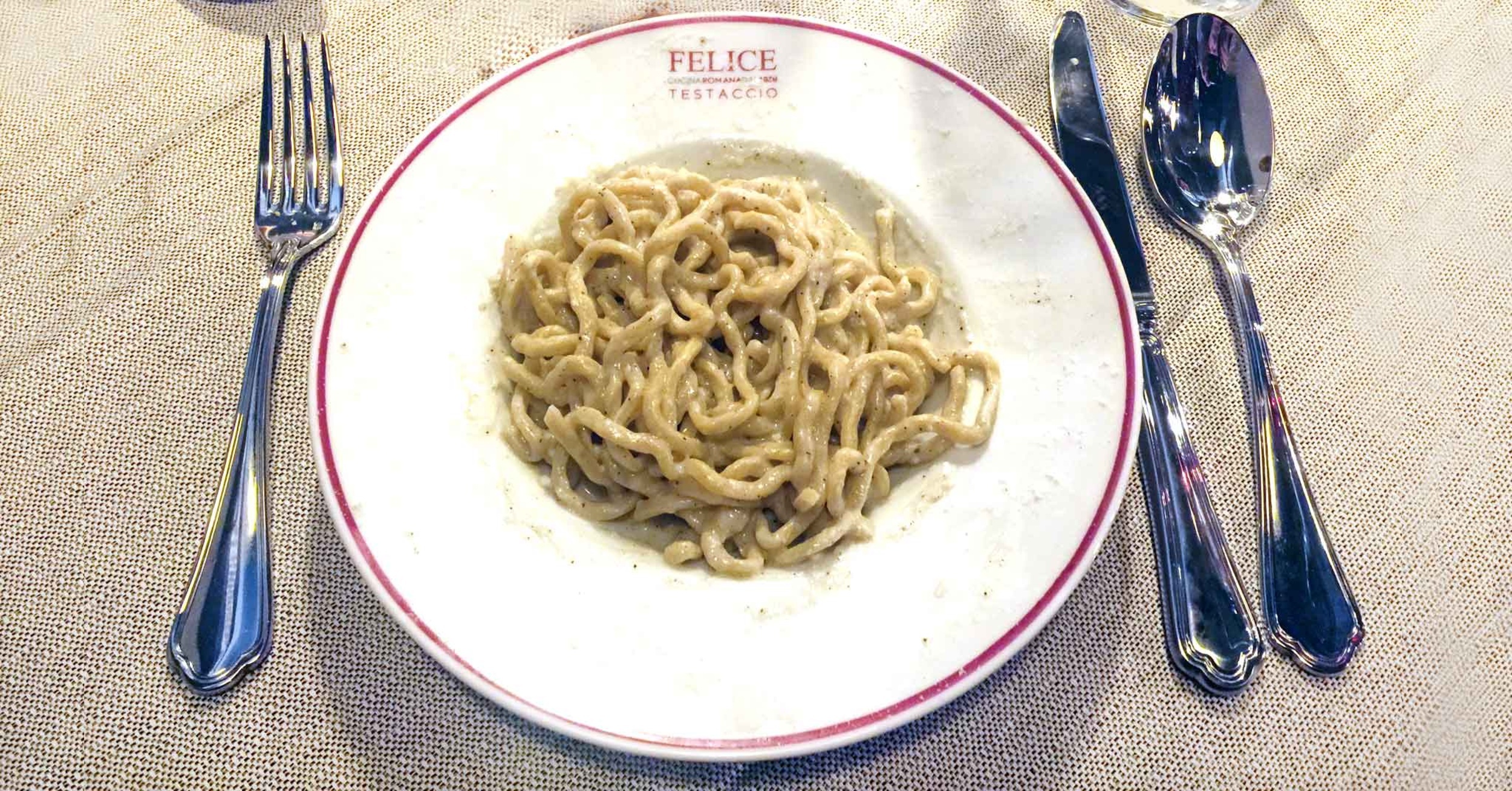 <p>Did we mention Rome might have invented cacio e pepe? Whether the stories are true or not, the city's restaurants all serve their own version of this signature dish. The best place to order one of these plates is at Felice a Testaccio, which prepares the pasta in front of you and has graciously located itself outside of town. You're going to need a long walk after this one. </p><p>You may also like: <a href='https://www.yardbarker.com/lifestyle/articles/20_spinach_recipes_you_absolutely_must_try/s1__37331000'>20 spinach recipes you absolutely must try</a></p>