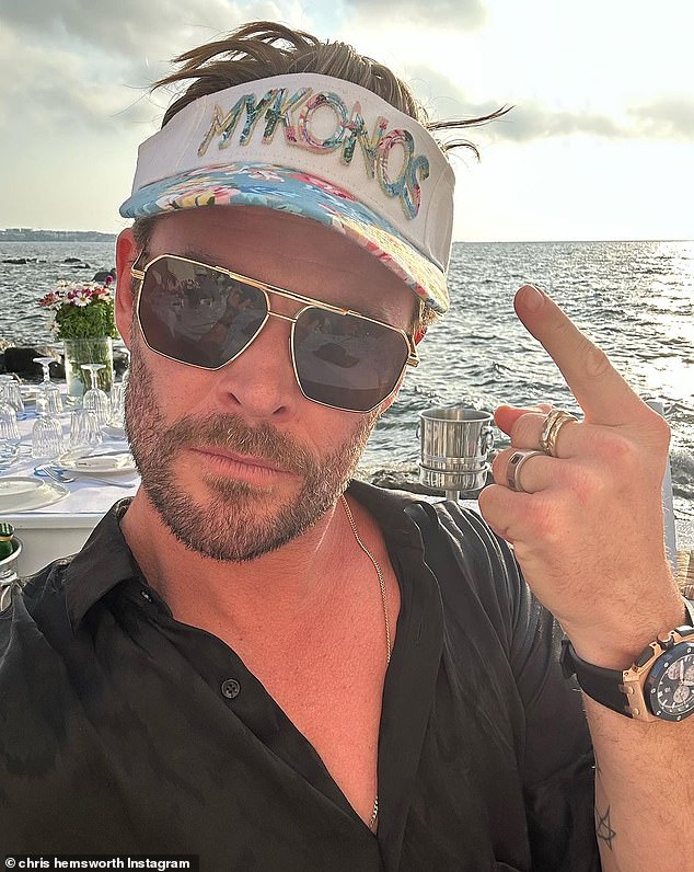 Chris Hemsworth, 39, (pictured) was every inch the devoted son on Friday as he shared a sweet tribute to his father Craig for his 68th birthday
