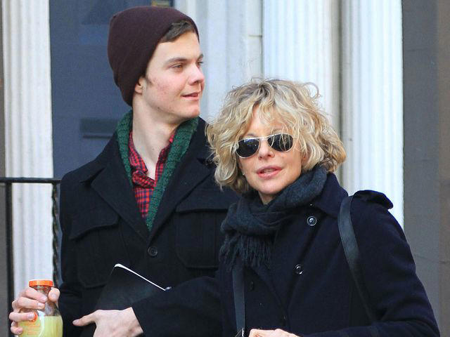 Ignat/Bauer-Griffin/GC Images Meg Ryan and her son Jack Quaid walking in New York City in March 2011.
