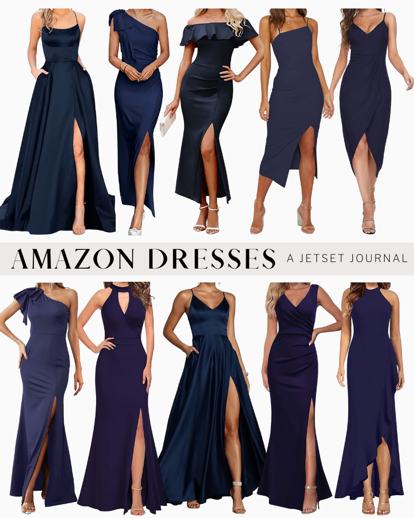 Time to Style The Best Wedding Guest Dresses in a Navy Color Palette