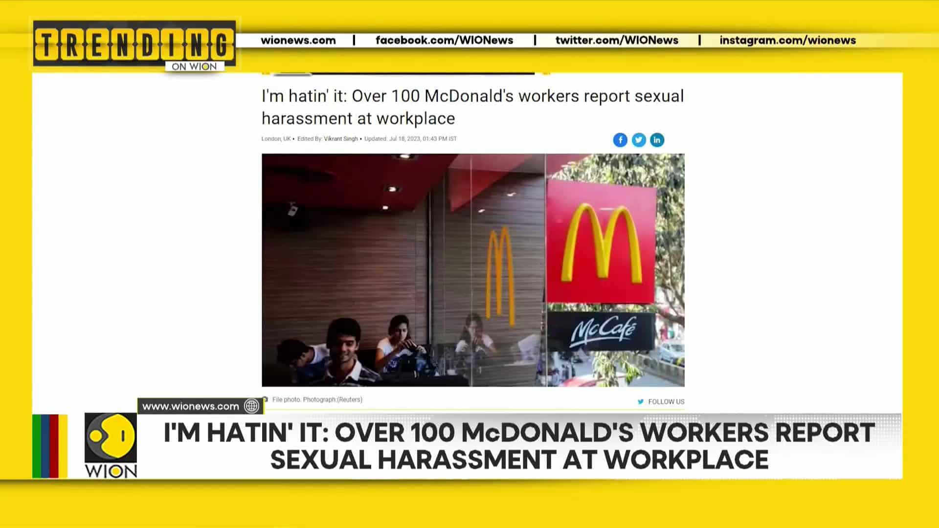 Over 100 Mcdonalds Workers Report Sexual Harassment At Workplace 