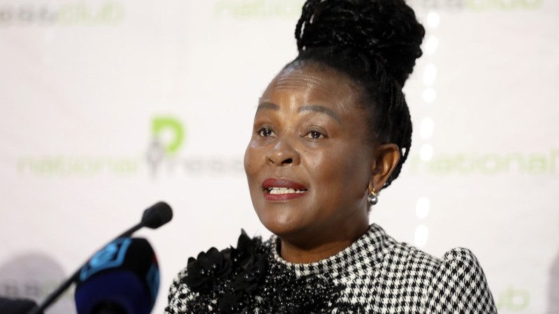 former public protector mkhwebane takes gcaleka to court over r10 million gratuity payment
