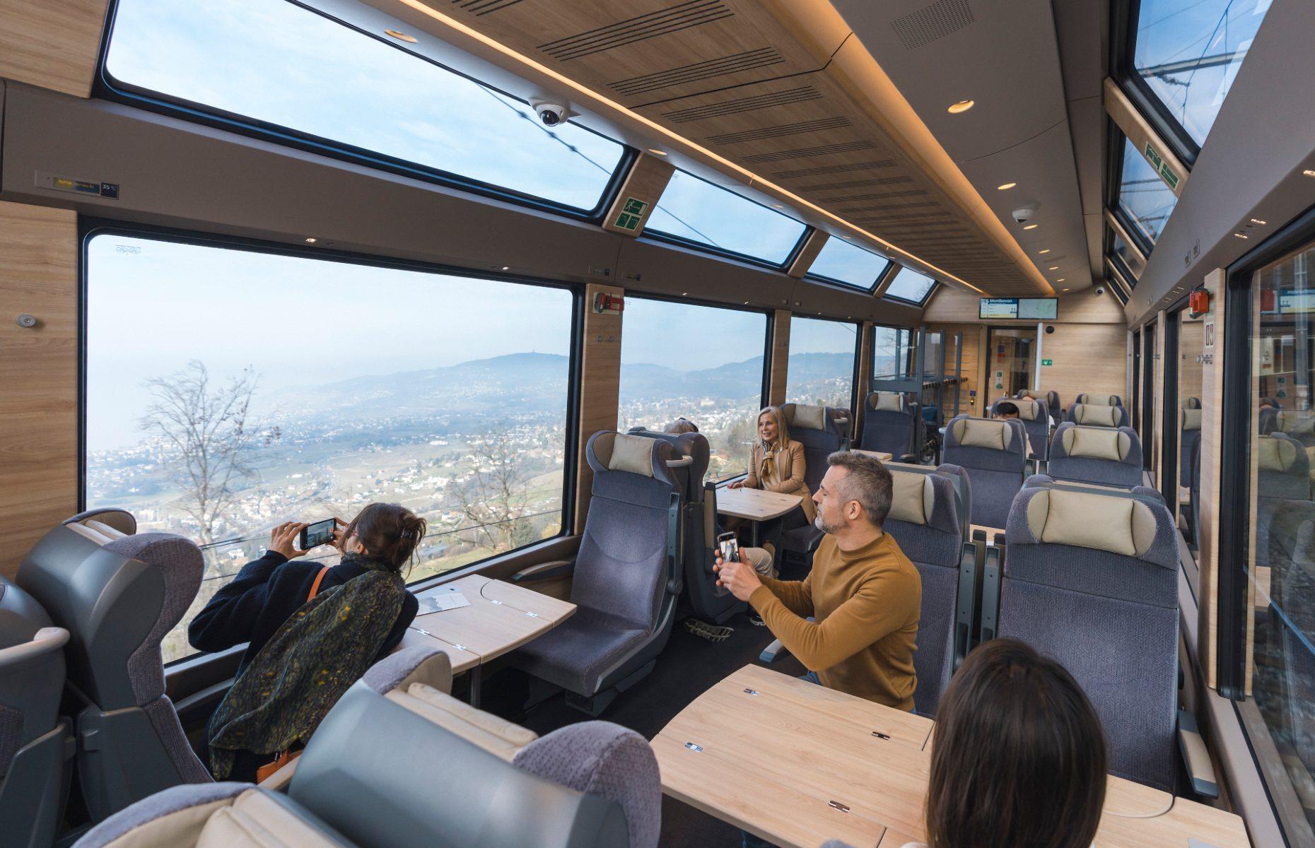 <p>Three years later than planned – and over a century since the project was first proposed – Switzerland’s <a href="https://www.gpx.swiss/en/">GoldenPass Express</a> (GPX) finally launched on 11 December 2022 and recently expanded its timetable to four daily round-trips. The long-awaited route connects three key Swiss tourist destinations – Montreux, Gstaad and Interlaken – with the complete journey taking just over three hours. While the huge panoramic windows available across all three passenger classes are quite something to behold, they aren’t the only remarkable feature of the GPX…</p>
