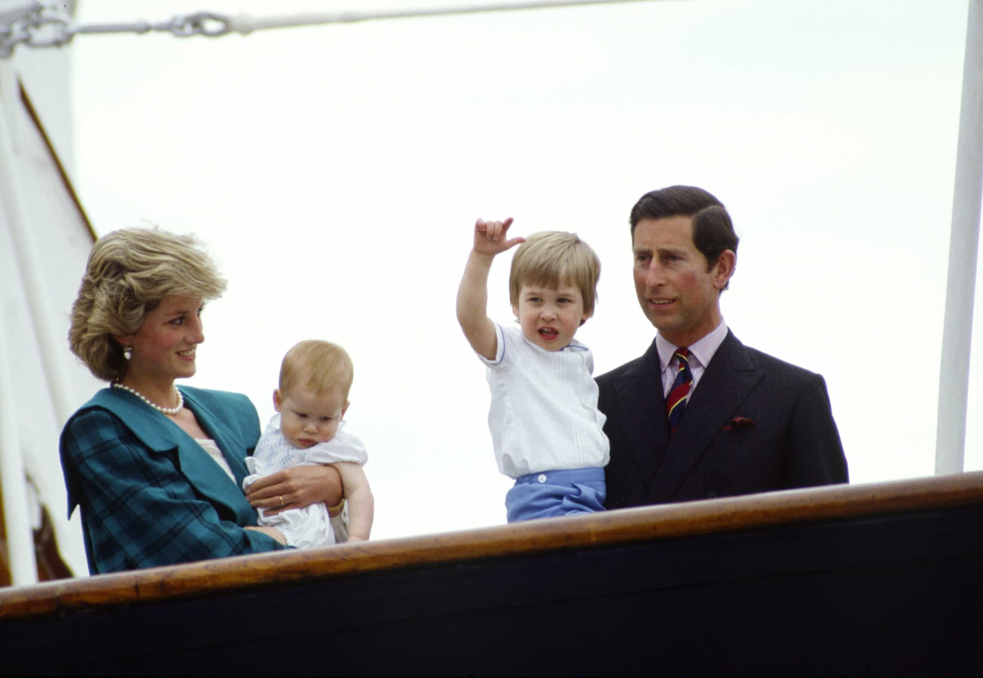 <p>Joining Prince Charles and Princess Diana on their 17-day tour of Italy's sights and cities in April-May 1985 was Prince William and Prince Harry. The family are seen on board <em>Britannia</em> at Venice.</p><p>You may also like:<a href="https://www.starsinsider.com/n/394782?utm_source=msn.com&utm_medium=display&utm_campaign=referral_description&utm_content=474709v1en-us"> The most unbelievably expensive weddings in history </a></p>