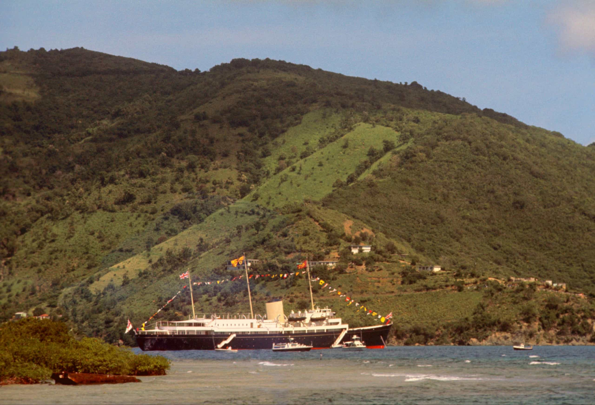 <p>In October 1977, the Royal Yacht <em>Britannia</em> anchored off Road Harbor during Queen Elizabeth II's visit to the British Virgin Islands as part of her Silver Jubilee tour of the Caribbean.</p><p>You may also like:<a href="https://www.starsinsider.com/n/350323?utm_source=msn.com&utm_medium=display&utm_campaign=referral_description&utm_content=474709v1en-us"> Celebs reveal the stories behind their stage names</a></p>