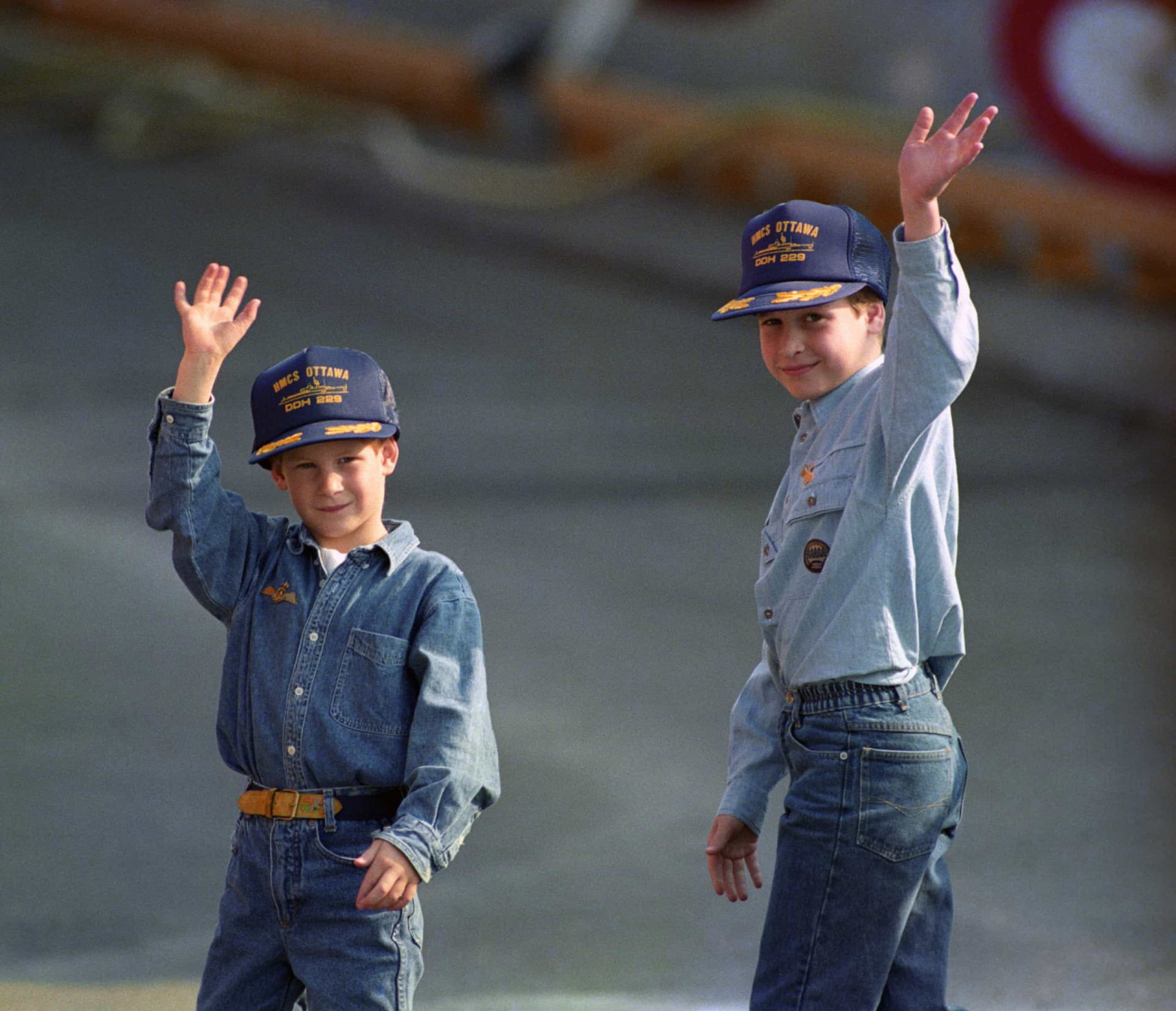 <p>Growing up fast, Prince William and Prince Harry wear baseball-style caps given to them by the crew of the Canadian frigate HMCS <em>Ottawa</em> after they toured the ship that was moored alongside <em>Britannia</em> on the Toronto waterfront. Charles and Diana were in Canada in late October 1991 as part of a royal tour.</p><p><a href="https://www.msn.com/en-us/community/channel/vid-7xx8mnucu55yw63we9va2gwr7uihbxwc68fxqp25x6tg4ftibpra?cvid=94631541bc0f4f89bfd59158d696ad7e">Follow us and access great exclusive content every day</a></p>