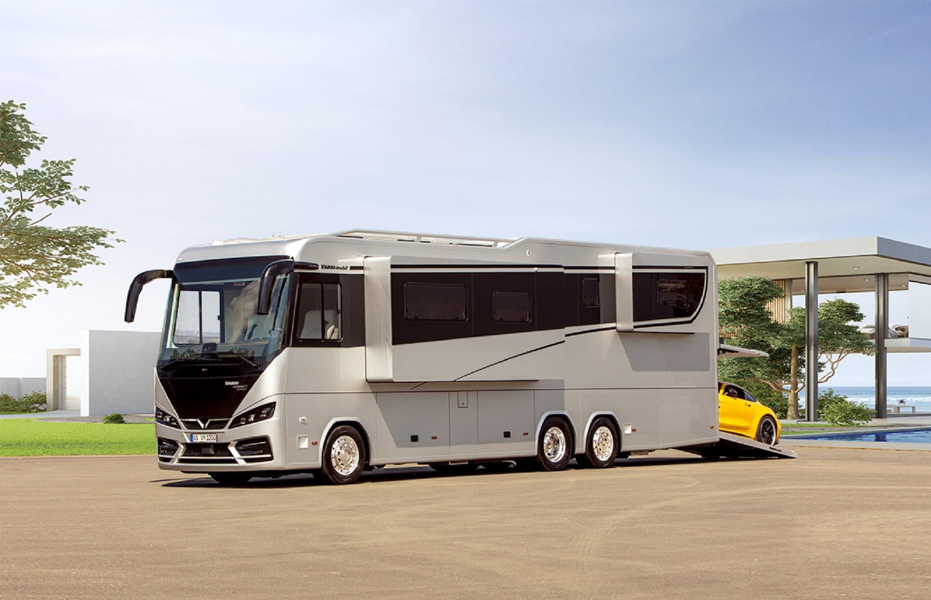 <p>One of the most customisable motorhomes on the market is the <a href="https://vario-mobil.com/perfect/">Vario Perfect 1200 Platinum</a>, by German manufacturer VARIOmobil. Built using the highest quality materials, this luxe RV is made to order to your exacting specifications with a <a href="https://vario-mobil.com/wp-content/uploads/2023/01/en_2023.1.0_price-list-VARIOmobil_motorhomes_technical-data_options.pdf">base price</a> of €1.1 million, around $1.2 million. But, the plentiful features and deluxe extras can easily push the price significantly higher.</p>