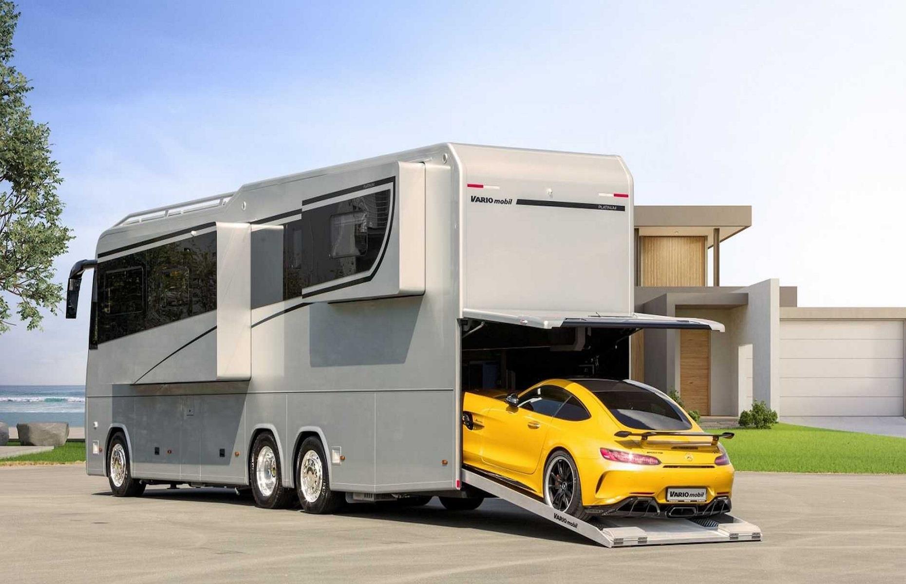 <p>Described by <a href="https://newatlas.com/automotive/vario-perfect-1200-motorhome/">New Atlas</a> as a piece of 'exclusive real estate' built onto a triple-axle Mercedes chassis, the 1200 boasts a true stretch of living space, expanded further by three electro-hydraulic slide-outs and enhanced with nightclub-grade audio and intelligent lighting. What’s more, you’ll find an XXL rear garage, allowing you to take your supercar with you wherever you go. How's that for <a href="https://www.loveproperty.com/gallerylist/84510/billionaire-bling-these-are-the-most-luxurious-homes-in-the-world">billionaire bling</a>?</p>