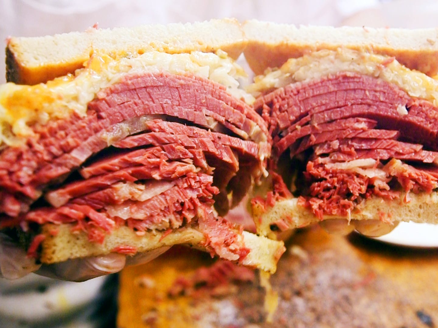 <p>There's nothing more NYC than a pastrami sandwich from Katz's Delicatessen in the Lower East Side of Manhattan. The famous deli, which opened its doors in 1888, is known as one of the city's oldest delis, and it's arguably the <a href="https://www.insider.com/most-famous-deli-in-every-state-2019-7" rel="">most famous deli in the entire country</a>. </p><p>The restaurant has been frequented by scores of celebrities and politicians over the years and was even featured in the classic 1989 romantic comedy "When Harry Met Sally..." — Katz's is where the iconic <a href="https://www.youtube.com/watch?v=lNEX0fbGePg" rel="nofollow noopener">"I'll have what she's having" scene</a> took place.</p>