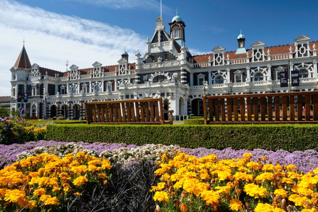 <p>There is no shortage of magnificent details at <a href="https://www.newzealand.com/us/feature/dunedin-railway-station/">Dunedin Station</a> in New Zealand. The prominent building, which dates all the way back to 1906, has a mosaic floor made from over 750,000 porcelain tiles and white Oamaru limestone facings on its facade. The station also has a sizable main-floor restaurant, an art gallery, and a sports hall of fame, making it a great place to visit even if you don’t have to catch a train.</p>