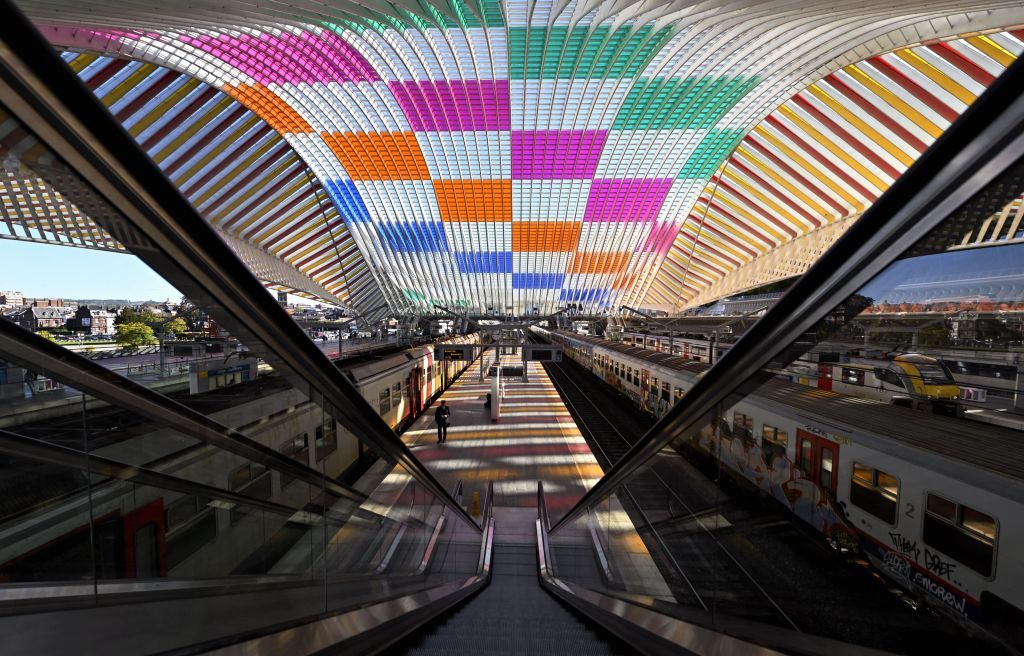 <p>Dreamed up by Spanish engineer and architect Santiago Calatrava, <a href="https://www.b-europe.com/EN/Stations/Liege-Guillemins">Liège-Guillemins</a> in Belgium is a modern wonder. Completed in 2009, the kaleidoscopic, design-forward hub has a vaulted glass and steel canopy and a roof with sweeping curves.</p>