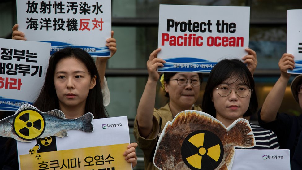 韓國漁業與民間團體對日本擬排放福島核廢水相當不滿。