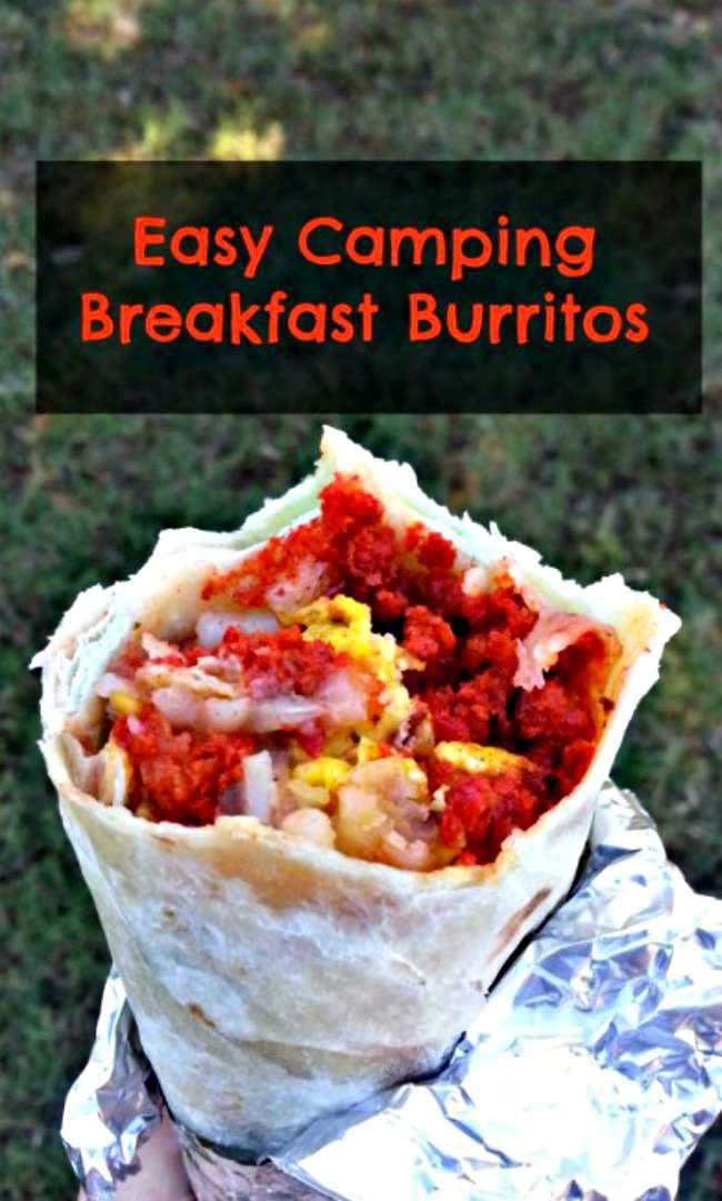 Easy Make-Ahead Camping Breakfast Burritos
