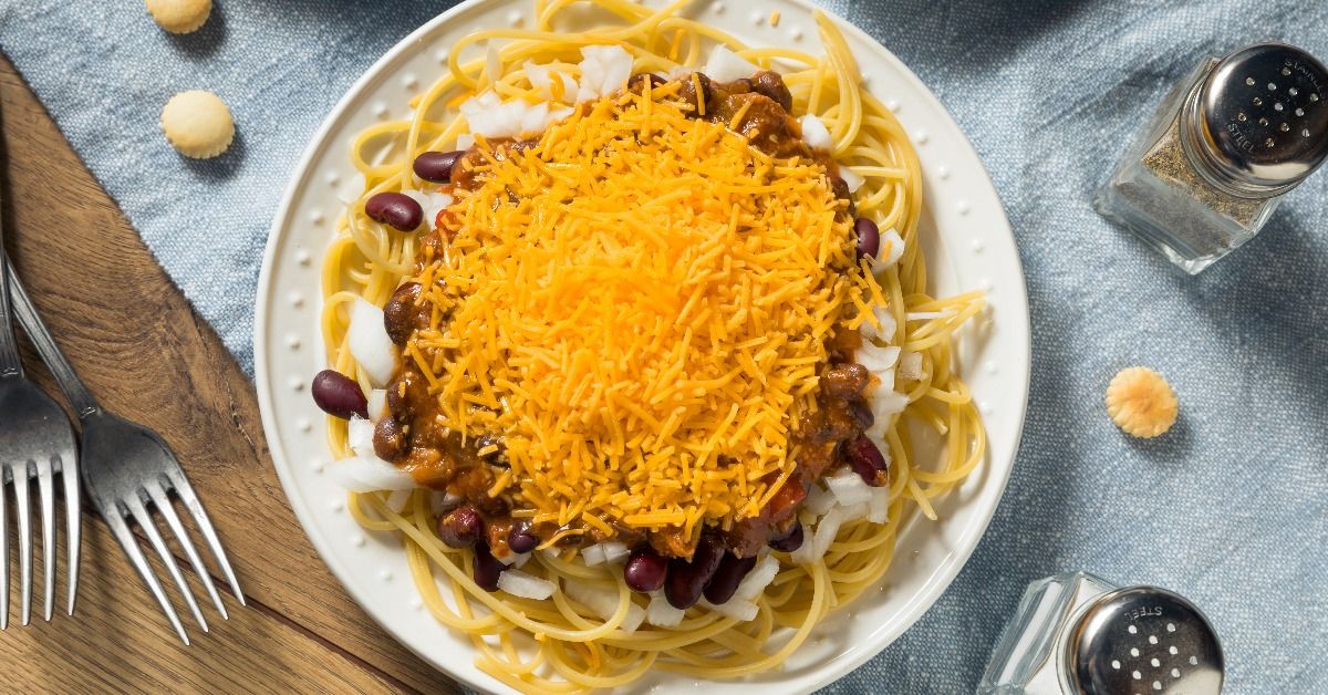 <p>  Chili comes from Texas or thereabouts, right? Perhaps, but Cincinnati chili comes from Ohio, and it’s a lot different — in a good way. </p><p>This type of chili has loads of cheese, often resembles spaghetti, and has a sweeter flavor — and is a menu item at    Skyline Chili in Cincinnati. If you’re not intrigued, you should be.</p>