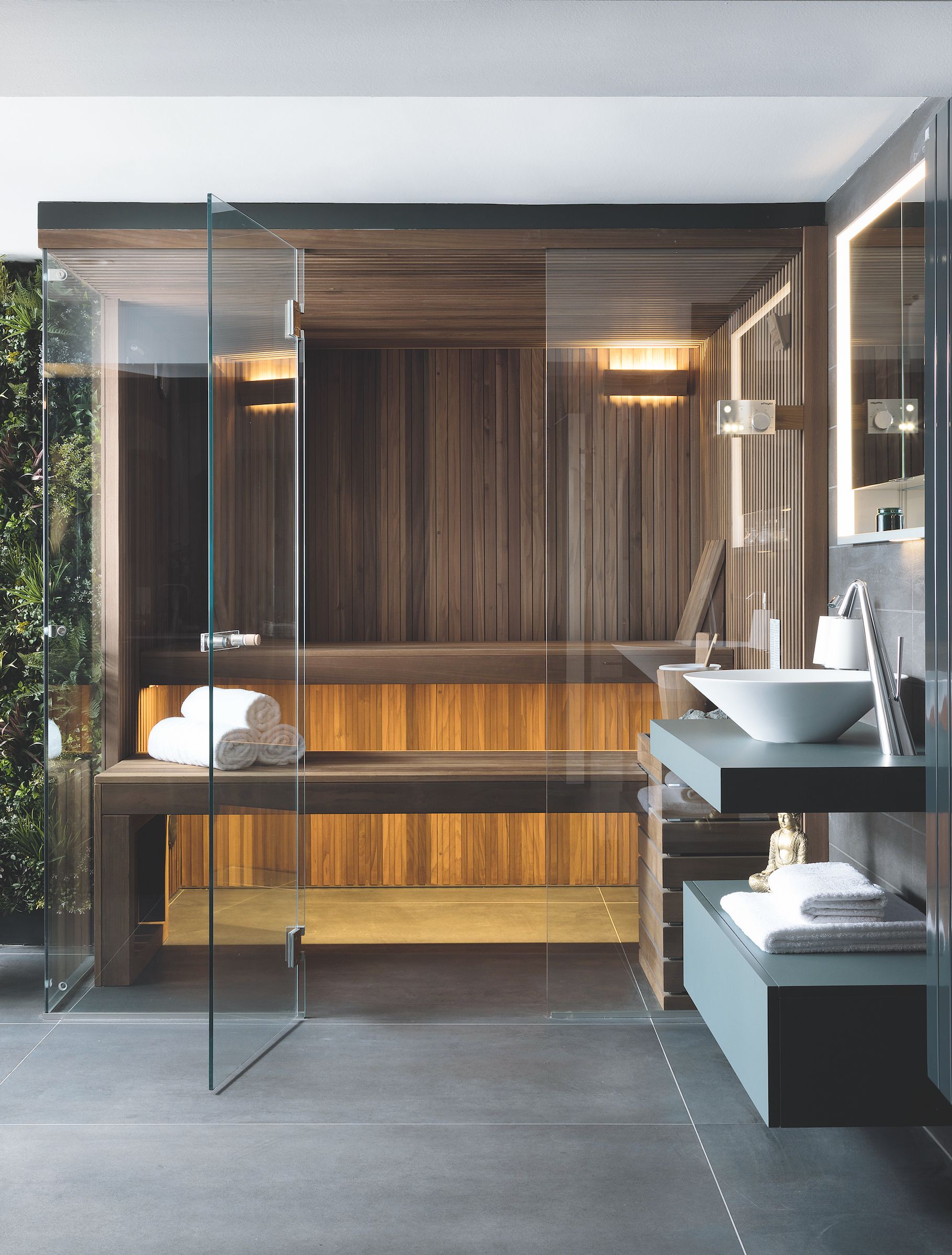 <p>                     A sauna is the ultimate wellbeing treat, with dry heat to soothe muscles and de-stress the spirit. While the typical wood box is fine in a home gym, it can overpower a bathroom at home, so look for a design with stylish paneling or even glass walls for your personal spa space.                   </p>                                      <p>                     ‘With a larger variety of wooden finishes than ever before, a sauna can now fit into your desired scheme, rather than dictate it,’ agrees Yousef Mansuri, director of design at CP Hart. ‘Effegibi’s Sky Sauna is a versatile design, ideal for made-to-measure solutions, with wide floor-to-ceiling glass panels and a glazed roof that create a beautifully light and airy feel.’                   </p>                                      <p>                     Saunas like this can also be customized with different woods, colored LED lighting and audio speakers.                   </p>