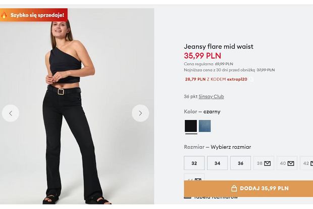 te jeansy z sinsay można kupić za mniej niż 29 zł ze specjalnym kodem. ich fason wyszczupla nogi