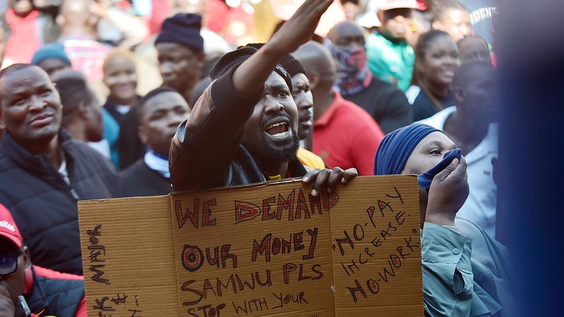 Protests by Samwu members interfere with healthcare services in the ...