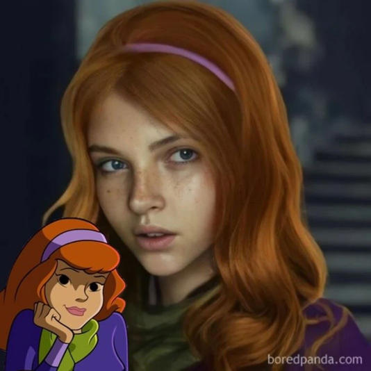 IA revela lo linda que sería Daphne de Scooby Doo en la vida real