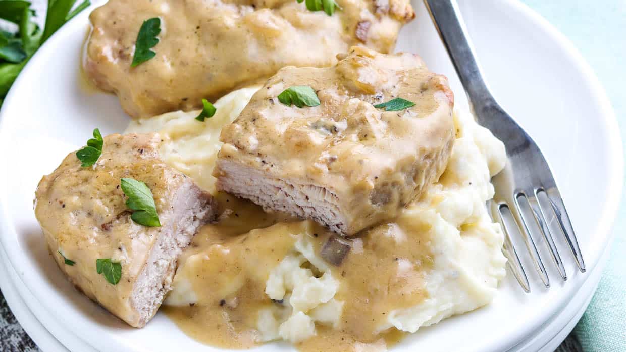 <p>These Slow Cooker Pork Chops are not only mouthwateringly tender, but they’re also packed with protein to keep you energetic. The slow-cooking process allows the chops to soak up the savory broth, resulting in an incredibly moist and flavorful dish. <br><strong>Get the Recipe: </strong><a href="https://www.upstateramblings.com/slow-cooker-pork-chops/?utm_source=msn&utm_medium=page&utm_campaign=msn">Slow Cooker Pork Chops</a></p>