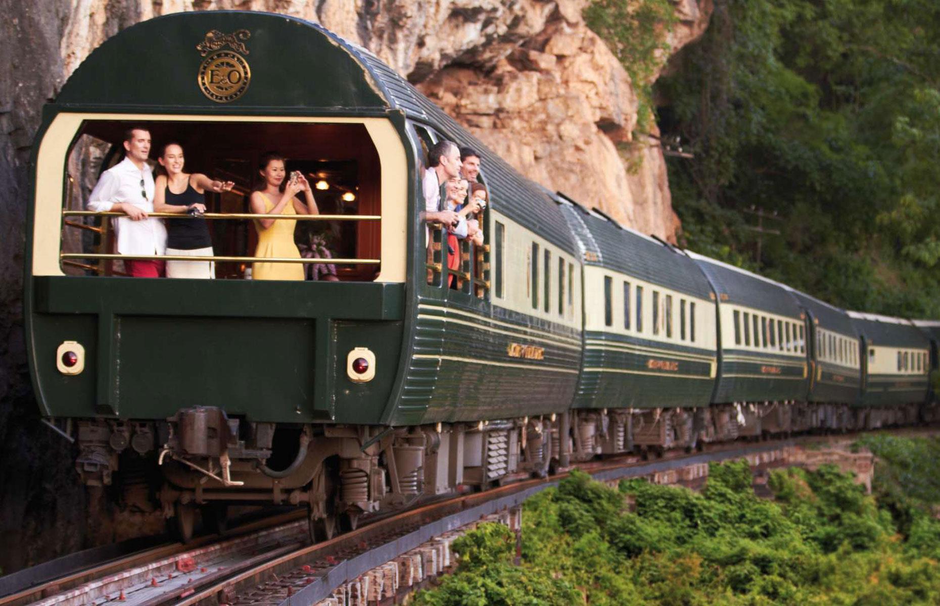 The wonderfully exotic Eastern & Oriental Express, Asia's most opulent train, now belongs to the French billionaire as well. Travelling between Thailand, Malaysia and Singapore, the train delights with cherrywood panelling and delicate Thai silk upholstery, not to mention an amazing open-decked observation carriage.