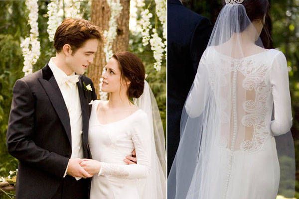 <p>If you ever wondered what vampires wear to their weddings (anyone? just me?), it seems like they stick with the traditional suit and a white Carolina Herrera gown, as Bella and Edward demonstrated in <em>Twilight</em>. </p>