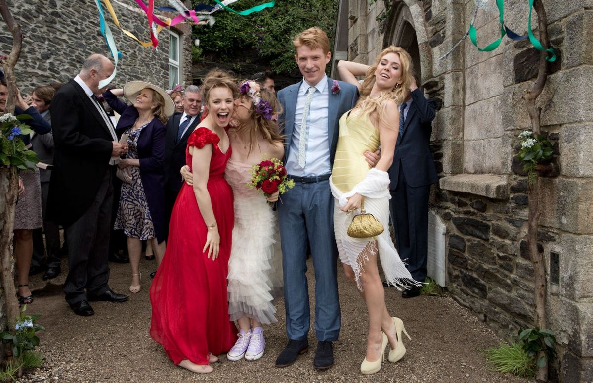 <p>Mary (played by Rachel McAdams) wears a red (red!) wedding dress to marry Tim (played by Domhnall Gleeson) and honestly, I’m a sucker for an edgy fashion move.</p>