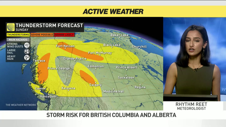 Multiple triggers causing storm risk for British Columbia and Alberta