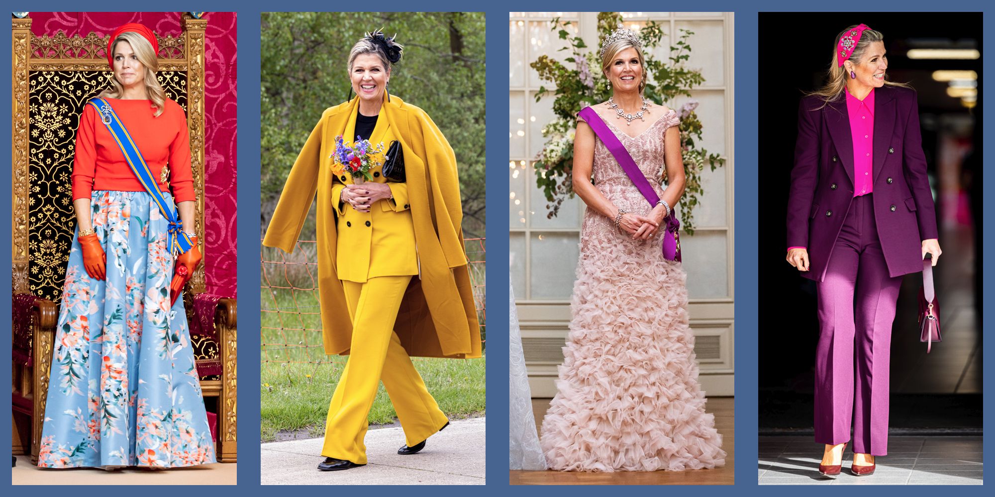 <p>Being a royal comes with a certain amount of attention, so it's hardly surprising that the queens and princesses of the world put in the effort when it comes to their wardrobes. While the <a href="https://www.townandcountrymag.com/style/fashion-trends/news/g1633/kate-middleton-fashion/">British royal family gets a lot of attention</a>, they're far from the only <a href="https://www.townandcountrymag.com/society/tradition/g44628445/queen-jetsun-pema-fashion-style-photos/">regal style icons out there</a>. In fact, Queen Maxima of the Netherlands has been making standout fashion statements for years with her eye for tailoring and her affinity for anything-but-shy pops of color. Here, we take a look back at some of the queen's most dynamic looks.</p>