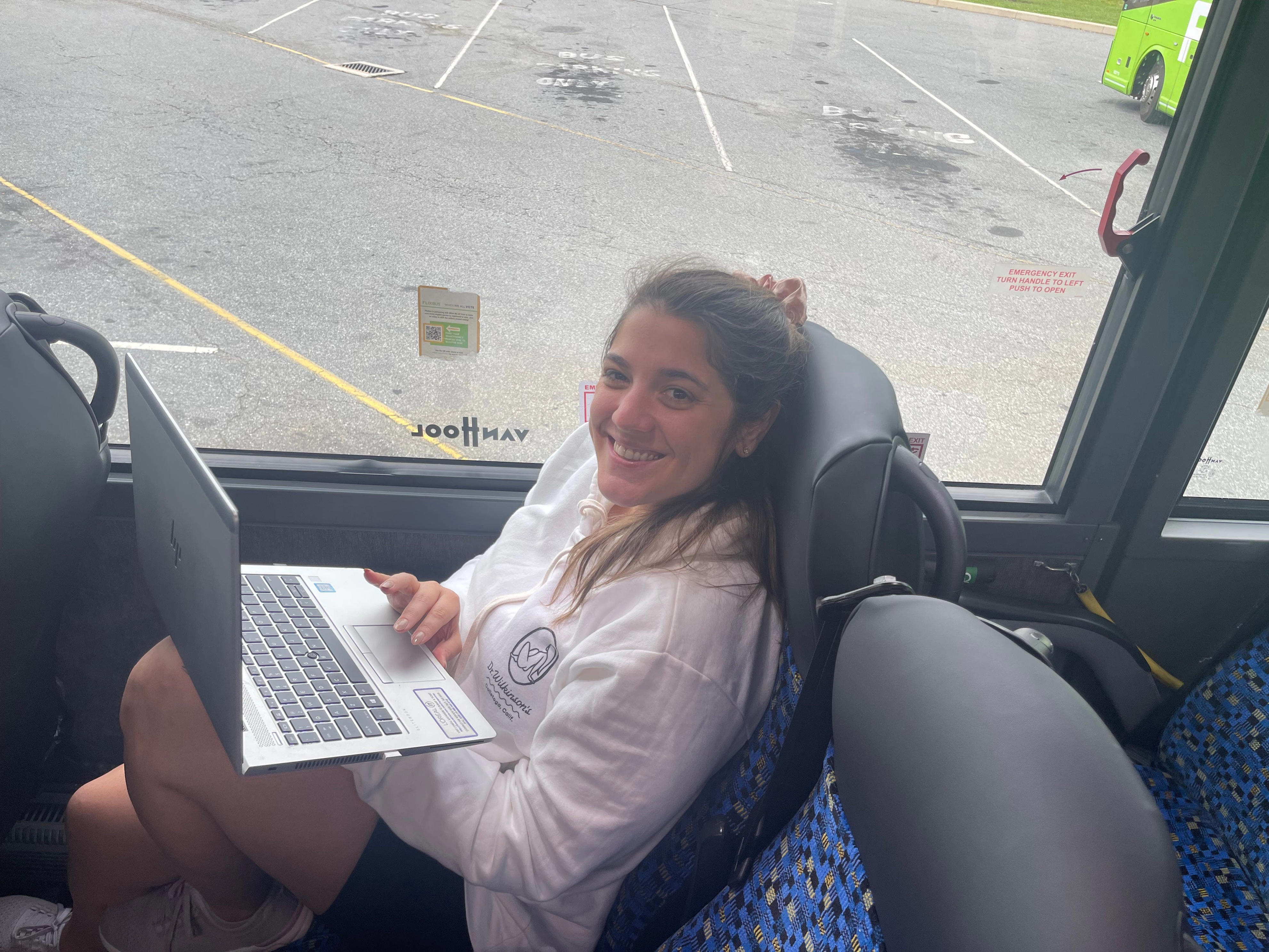 <p><a href="https://www.insider.com/worked-desk-job-from-disney-world-what-i-learned-2023-7">As a remote worker</a> who enjoys traveling, a mode of transportation with full internet access is essential. </p><p>Both buses were supposed to provide Wi-Fi, but FlixBus' service was down during my ride. Thankfully, the power plugs on board worked, and I was able to get my phone's hot spot to cooperate. </p>