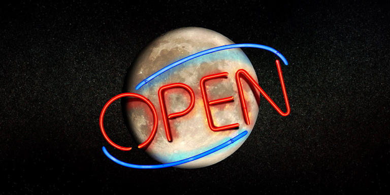 The moon is open for business. iStock; Robyn Phelps/Insider