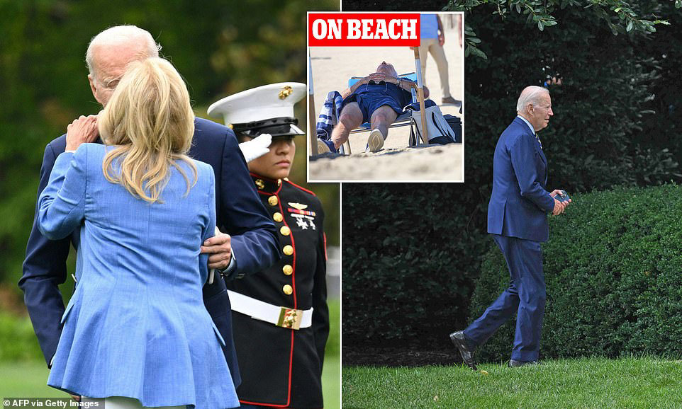 Biden Ignores Reporters But Kisses Jill After Return To White House