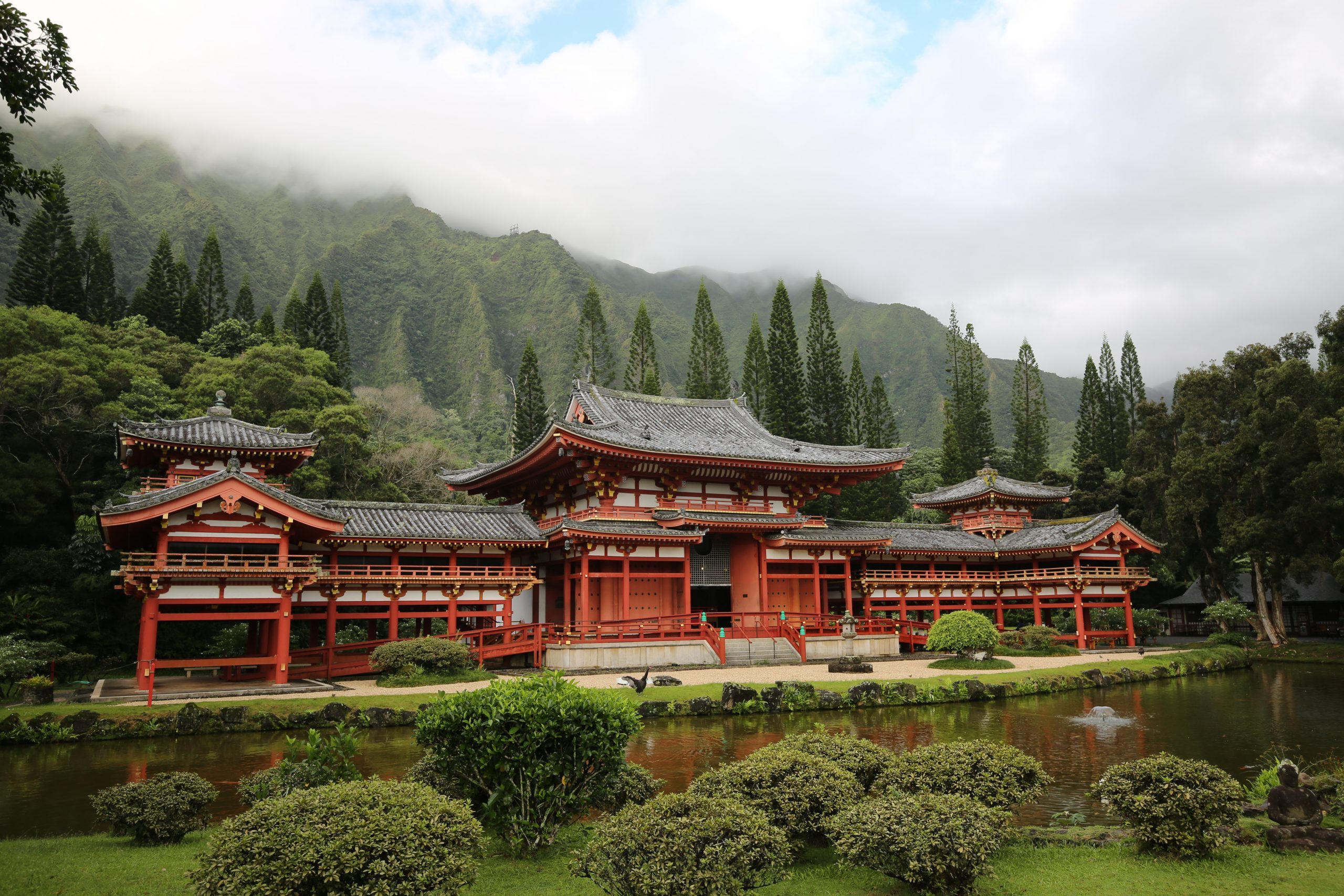 <p><a href="https://www.tripadvisor.com/Attraction_Review-g60653-d531862-Reviews-Byodo_In_Temple-Kaneohe_Oahu_Hawaii.html" rel="noopener">This 55-year-old temple</a> honors the anniversary of the first Japanese immigrants to Hawaii. It is a smaller replica of the Byodo-in Temple, a United Nations World Heritage site, in Uji, Japan, and people of all faiths are welcome to worship, <a href="https://www.rd.com/article/how-to-meditate/">meditate</a> or simply appreciate the temple. You might also recognize the temple from shows like <em>Lost</em>, <em>Hawaii Five-O</em> and <em>Magnum, P.I</em>. The grounds are open daily with admission costing no more than $5.</p> <p class="listicle-page__cta-button-shop"><a class="shop-btn" href="https://www.tripadvisor.com/Attraction_Review-g60653-d531862-Reviews-Byodo_In_Temple-Kaneohe_Oahu_Hawaii.html">Learn More</a></p>