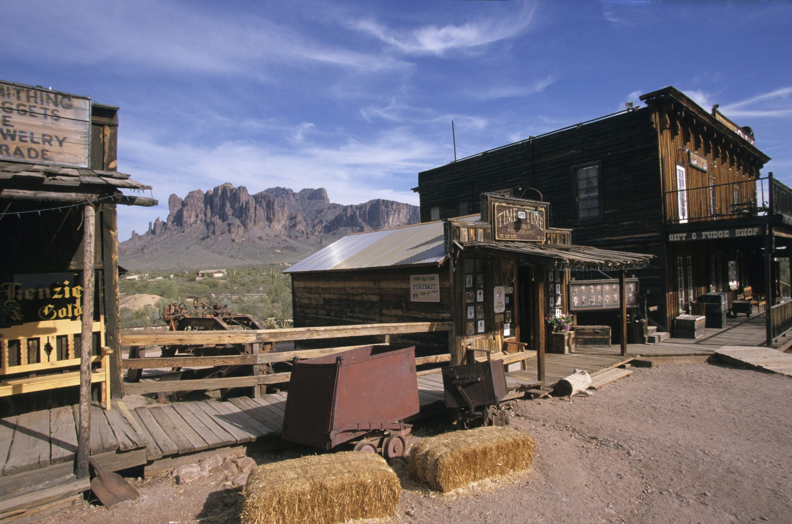 <p><a href="https://www.tripadvisor.com/Attraction_Review-g29033-d116634-Reviews-Goldfield_Ghost_Town-Apache_Junction_Arizona.html" rel="noopener">This reconstructed 1890s town</a> includes gold-mine tours, Old West gunfights and a history museum, plus tons of other attractions at this hidden gem, including zip lining. The town is open daily, but certain attractions have specific hours. It's makes for a great stop along a Western-themed <a href="https://www.rd.com/list/affordable-family-vacations/" rel="noopener">cheap family vacation</a>!</p> <p class="listicle-page__cta-button-shop"><a class="shop-btn" href="https://www.tripadvisor.com/Attraction_Review-g29033-d116634-Reviews-Goldfield_Ghost_Town-Apache_Junction_Arizona.html">Learn More</a></p>