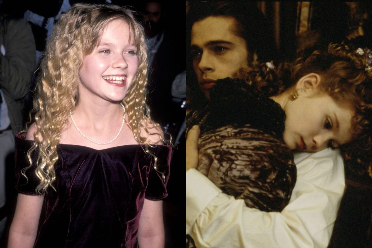 Kirsten Dunst kissed Brad Pitt for a movie when she was 11. He was 31.