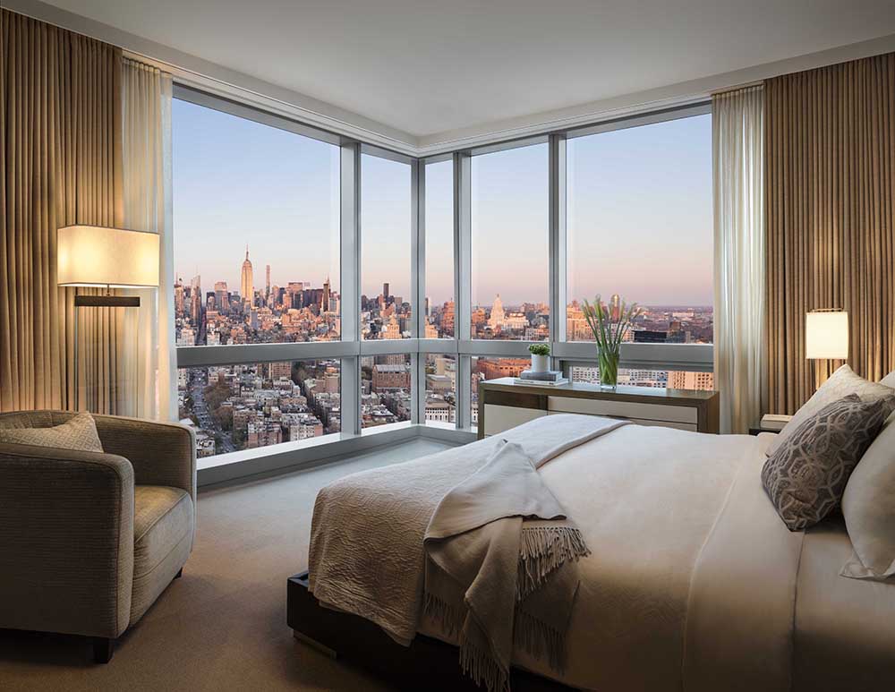 <p>If you want to stay in a glass castle in the sky, head here. The $450 million, 46-story, <a href="https://www.thedominickhotel.com/">391-unit condominium SoHo hotel</a> is a Five Diamond winner that soars over the Hudson Square district. Built in 2008 as Trump SoHo, it went through all sorts of trauma (uncovering piles of human remains!) before being renamed in 2017, after which business boomed. As you might expect, it features rooms with lots of windows, light, and phenomenal city views. Highlights include a new Sisley-Paris spa and an outdoor heated pool. Lounge in one of the cabanas and indulge in Asian-Hawaiian food from El Ta’Koy. Art lovers, rejoice: The hotel has a collaboration with New York street artist Paul Richard, from its lobby art to the Street Art Suite, a two-bedroom penthouse displaying signature “art drips” of NYC landmarks. A stay here (priced from $10,000) includes the option to commission a portrait from the artist, as well as purchase Richard’s artwork. The hotel has also launched a Street Art Search, a curated scavenger hunt that comes with clues to find Richard’s art throughout downtown Manhattan. (Free!)</p> <p><em>Prices from $595</em></p>