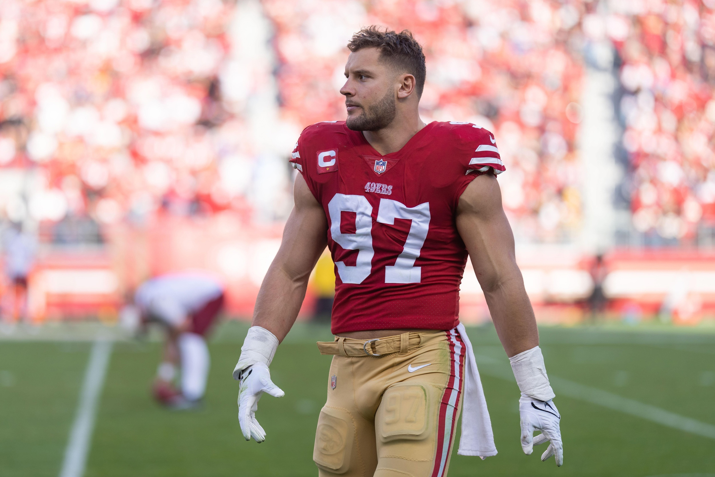 Frelund projects 49ers' Nick Bosa to lead NFL in sacks again