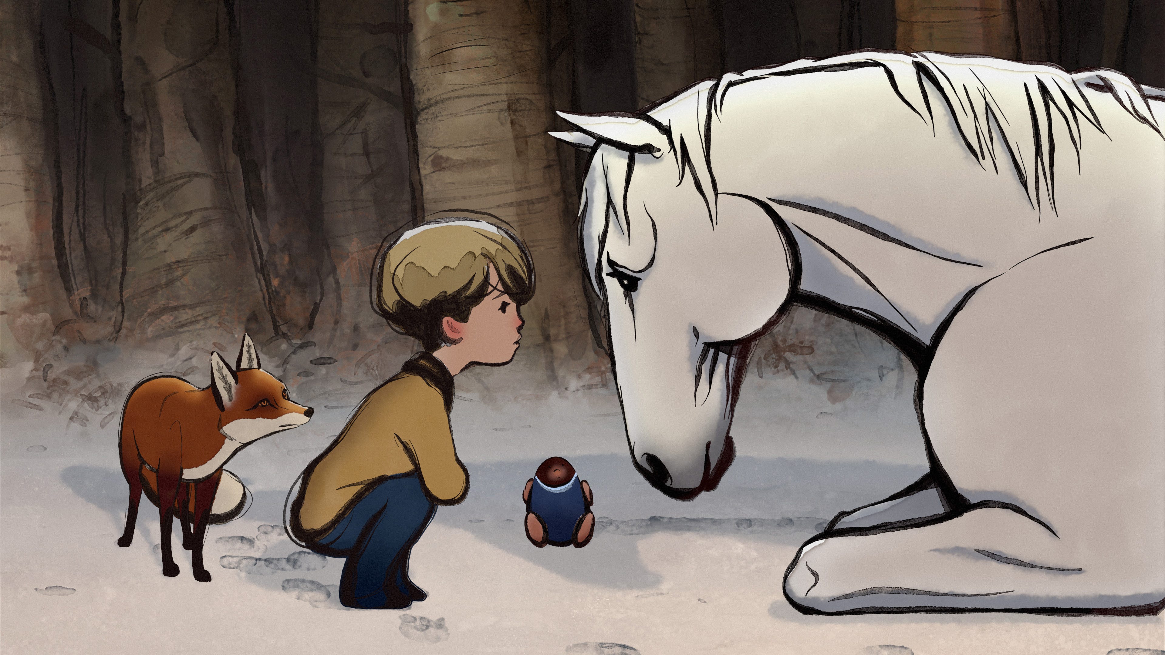 The fox and the mole. Мальчик Крот Лис и лошадь.