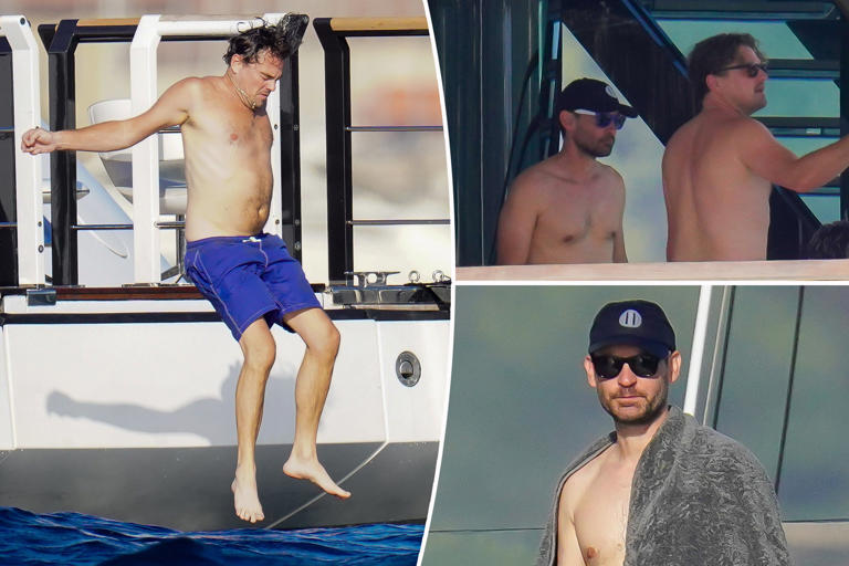 Leonardo DiCaprio and pal Tobey Maguire spotted vacationing together on yacht in St. Tropez