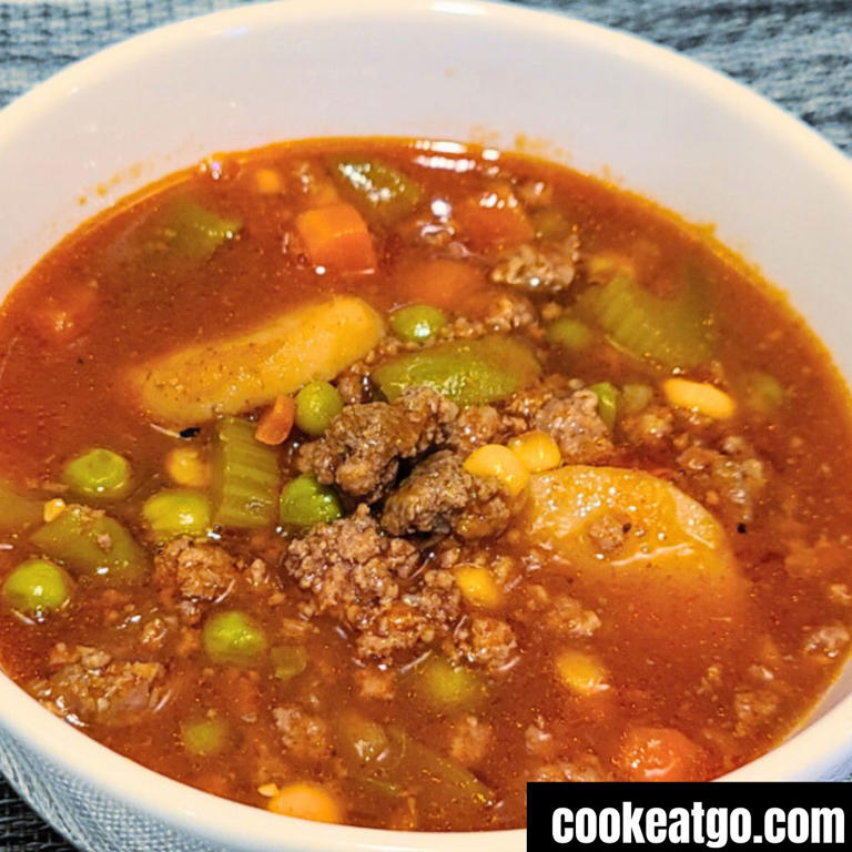 Kid Approved Ground Beef Vegetable Soup