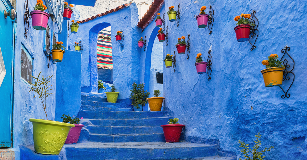 <p> Nestled in the Rif Mountains of northwest Morocco is the city of Chefchaouen. Known for the striking, blue- and white-washed building facades of its old town, Chefchaouen has a rich heritage and allure.  </p> <p> In the main square of Place Outa el Hammam is the clay-brown 15th-century kasbah that houses lush gardens. These make for a cool haven if you need a break from all the blue. </p><p>There, you’ll also find restaurants, cafes, and views of the Grand Mosque.</p><p>  <p class=""><a href="https://financebuzz.com/top-cash-back-credit-cards?utm_source=msn&utm_medium=feed&synd_slide=13&synd_postid=12626&synd_backlink_title=Earn+up+to+5%25+cash+back+when+you+shop+with+these+leading+credit+cards&synd_backlink_position=8&synd_slug=top-cash-back-credit-cards">Earn up to 5% cash back when you shop with these leading credit cards</a></p>  </p>