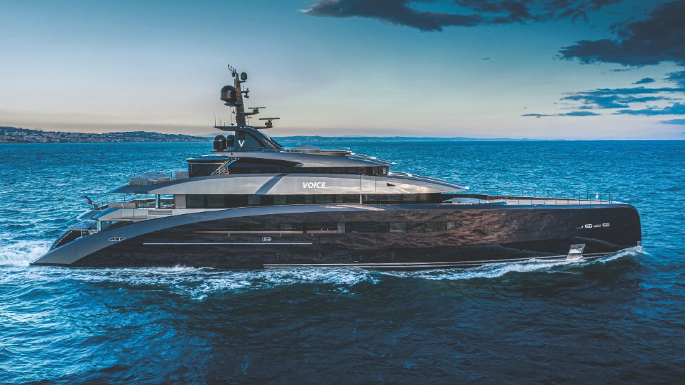 <p>The 203-foot <a href="https://robbreport.com/motors/marine/custom-superyacht-mirror-owners-personality-2940039/"><em>Voice</em></a> is a head-turning yacht designed by long-time CRN collaborator Nuvolari Lenard. The yacht’s contoured external lines and bold bespoke colors reflect the strong personality of the owner. As the first CRN to comply with the new IMO Tier III requirements, which slashed nitrogen oxide (NOx) exhaust emissions by 70 percent, <em>Voice</em> was hailed as a step toward more sustainable yachting for the Italian builder.</p>