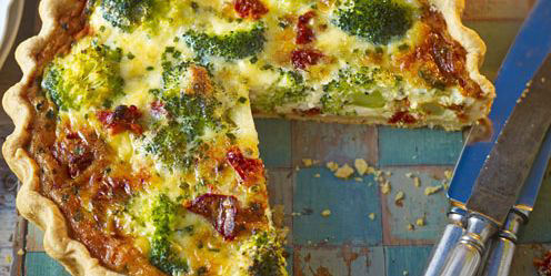 Broccoli and tomato quiche recipe