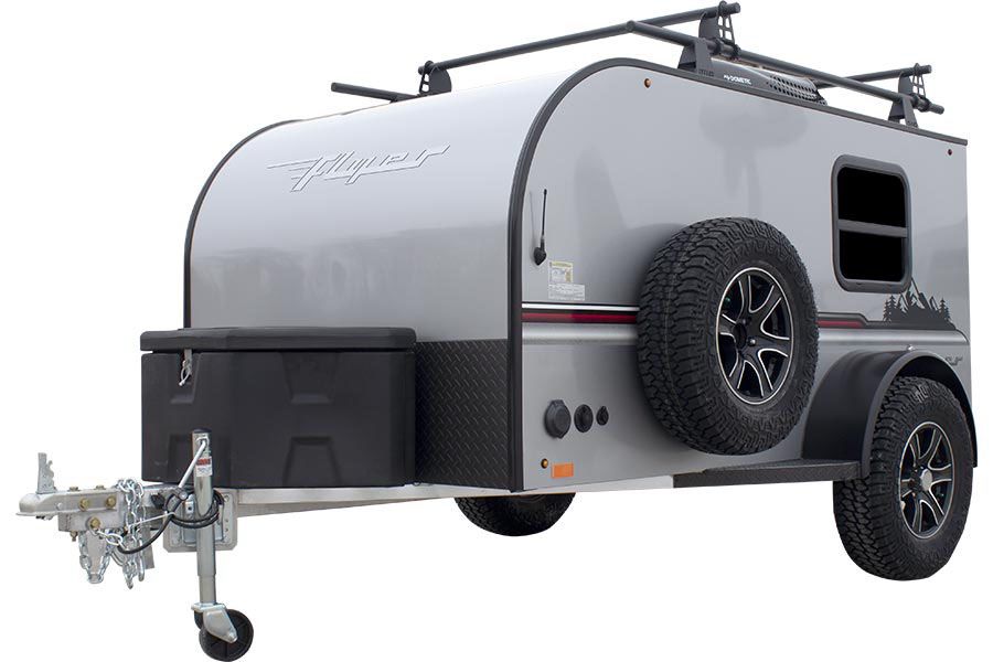 <p>This <a href="https://intech.com/">Indiana company</a> offers a number of RV models considered tiny by today's standards. The Flyer Chase is one of the more versatile options with plenty of available add-ons and mods. At 7 feet, 5 inches long and 3 feet, 9 inches high, it sleeps two, but can accommodate up to three more people with an add-on tent feature. </p>