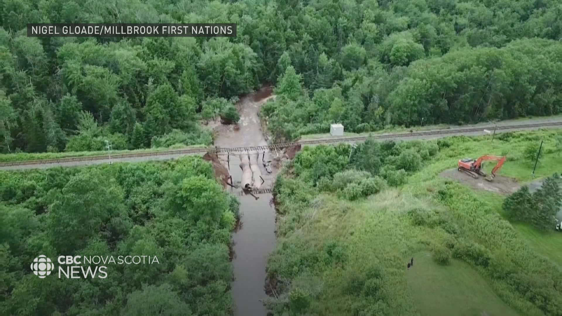 N.S. train service suspended as CN works to repair washed out rail line