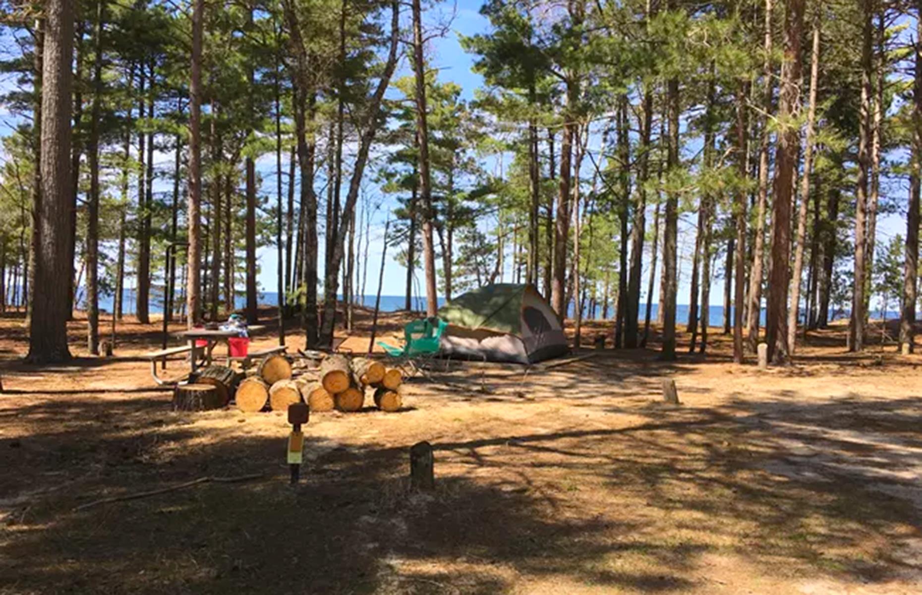 <p>Few campground locations have more star quality than this one. The simple plots at this back-to-nature site place you within kissing distance of the vast waters of Lake Superior. You'll see the endless blue expanse peeping from between the pines and hemlocks that swaddle your pitch. There are just 36 rustic sites available, and you'll have use of picnic tables, fire rings and pit toilets. </p>  <p><a href="https://www.loveexploring.com/galleries/87189/28-camping-and-rv-hacks-that-are-borderline-genius?page=1"><strong>These camping and RV hacks are borderline genius</strong></a></p>