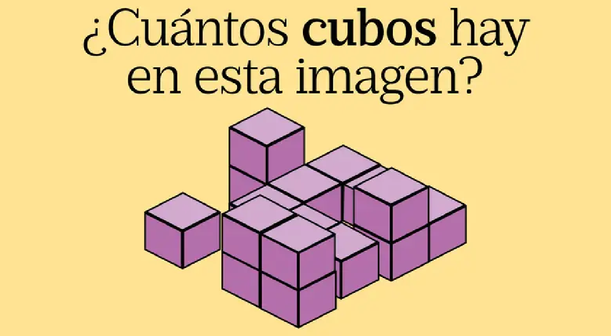 supera el desafío: haz un recuento de cubos y responde cuántos hay en total