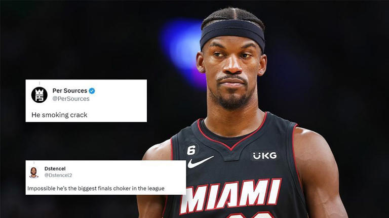 "Biggest finals choker in the league" – Jimmy Butler catches flak from NBA fans for predicting Heat to win 2023-24 Finals