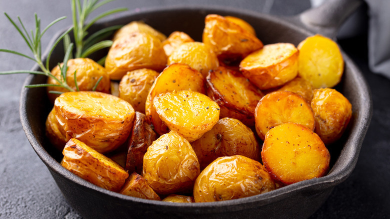Roast Potatoes With Lemon Slices For A Bright Side Dish