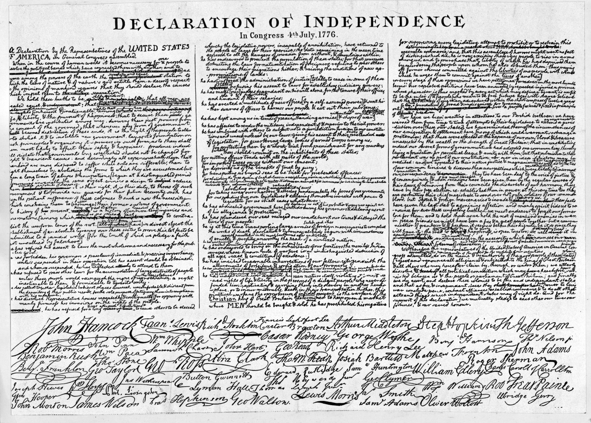 declaration of independence has how many parts